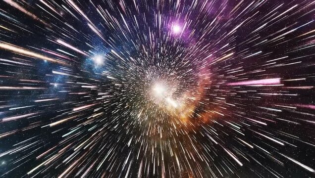 Hyperspace Jump Through Starfield.