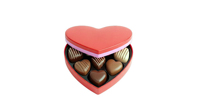 Heart-shaped box of assorted chocolates