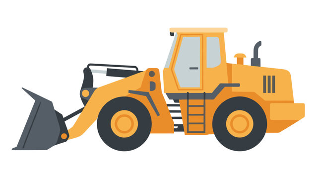 Yellow Front End Loader Illustration 3.