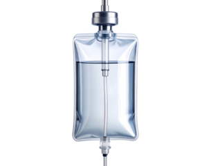 Medical iv bag isolated on transparent background isolated on transparent background