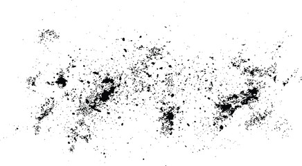 Obraz premium Black Ink Splatter Grunge Texture Vector Background Overlay