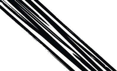 Black and white diagonal grunge stripes abstract vector background element