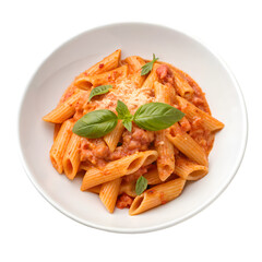 Penne Arrabiata Perfection on transparent background