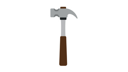 Claw Hammer with Brown Handle.