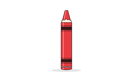 Red Crayon Standing Upright. © nivi