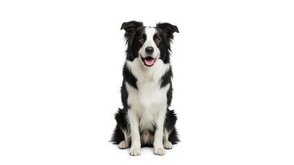 Fototapeta premium Border Collie Sitting Happy Portrait