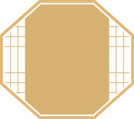 Year of the Horse Chinese New Year Zodiac Gold Octagonal Window Frame