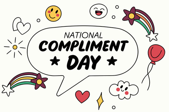 NATIONAL COMPLIMENT DAY vector illustration isolated on white background