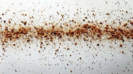 Crushed cookies on white background