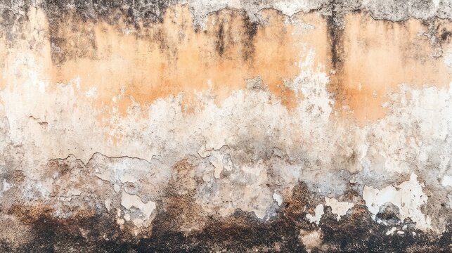 Weathered orange wall texture, outdoor background