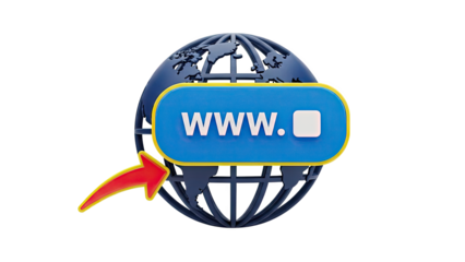 World Wide Web and Red Arrow Icon