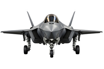 Fototapeta premium Front View Stealth Fighter Jet – Photorealistic Studio Shot