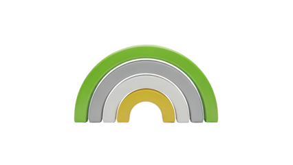 Stacked Rainbow Arches Toy