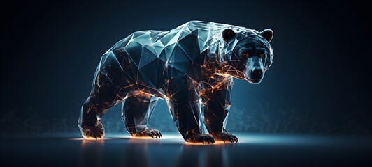 realistic photo of a glossy bear ,generative AI