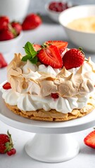 Strawberry Pavlova Delight - A Sweet Summer Treat.