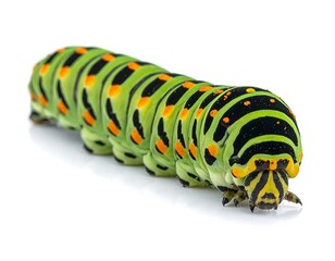 Striking Swallowtail Caterpillar - A Close-Up of Natures Beauty.