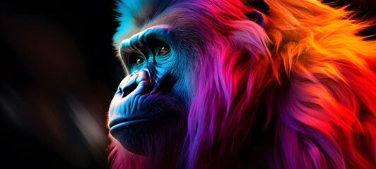 realistic photo of a glossy white gorilla,generative AI