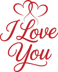 Lovely graphic design featuring the words I Love You