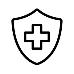 Obraz premium Health Protection Line Icon of Hospital Administration Icon Set