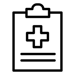 Obraz premium Clinic Report Line Icon of Clinic Management Icon Set