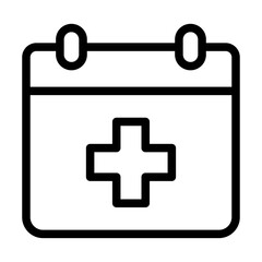 Obraz premium Clinic Calendar Line Icon of Clinic Management Icon Set