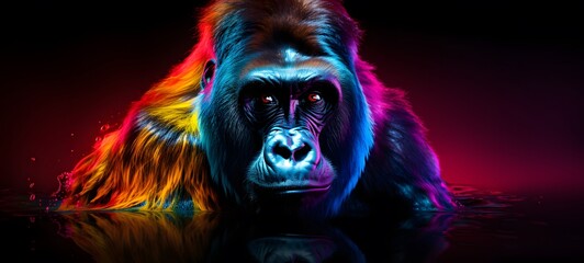 realistic photo of a glossy gorilla ,generative AI