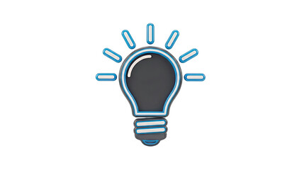 Stylized 3D Light Bulb Icon