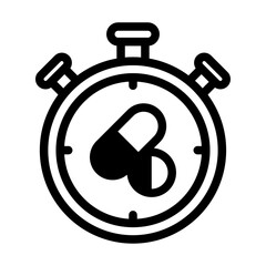 Approval Timeline Line Icon of Drug Regulation Icon Set