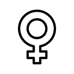 Female Health Symbol Line Icon of Obstetrics and Gynecology Icon Set