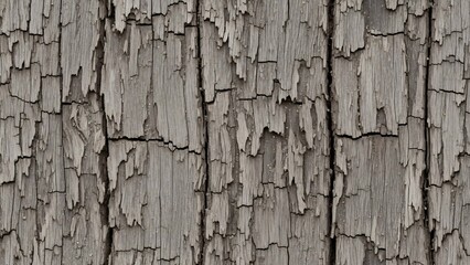 Obraz premium Weathered wooden texture with peeling gray paint and deep modified softwares, rustic surface background