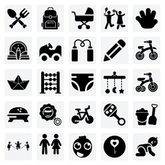 Baby And Toddler Essentials &ndash; Stroller, Diaper, Baby Mobile, And Feeding Utensils For Parenting And Childcare Themes