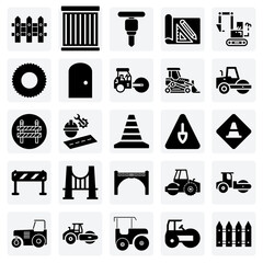 Construction Machinery And Carpentry Tools &ndash; Circular Saw, Screws, And Heavy Equipment For Building And Woodworking.