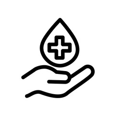 Fototapeta premium Water and Sanitation Line Icon of Disaster Relief Efforts Icon Set