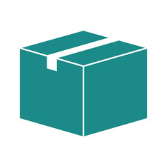 Teal Gift Box Vector Illustration