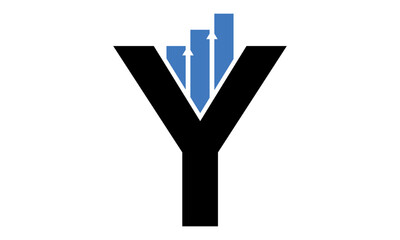 Modern Letter Y finance Logo