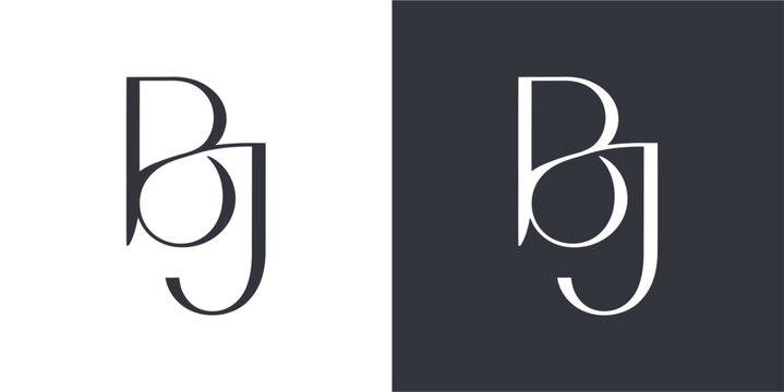 BJ Initial Logo Monogram Vector Design