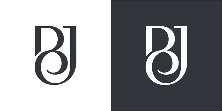 BJ Initial Logo Monogram Vector Design