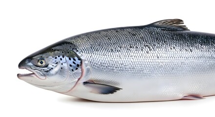 Obraz premium Salmon Fish Isolated on White Background