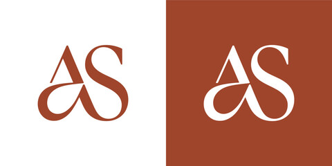 AS Initial Logo Vector Design , Letter Logo Design for Company