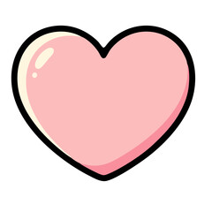 Pastel pink heart symbol