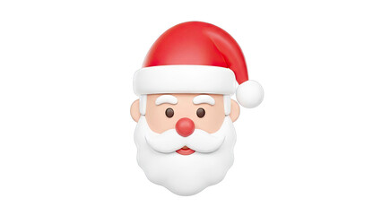Obraz premium 3D Cartoon Santa Claus Face
