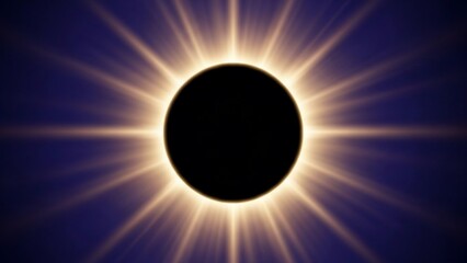 Stunning Solar Eclipse with Radiant Corona and Starburst Effect.