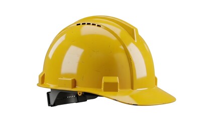 Fototapeta premium Yellow hard hat for construction site safety