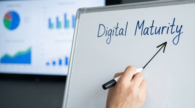 E-government data analytics index measuring digital maturity business insights visual data presentation corporate environment informative viewpoint - Powered by Adobe