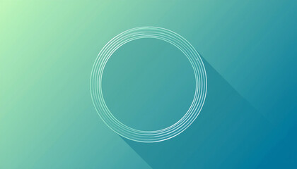 Modern teal background with white circular design element and shadow