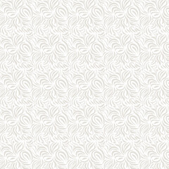 Naklejka premium Seamless abstract beige organic wavy line pattern with fluid elegant swirls for wallpaper background vector
