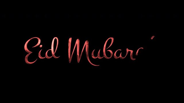 Text eid mubarak in a stylized red font perfect for social media posts, greeting cards, and festive holiday designs.