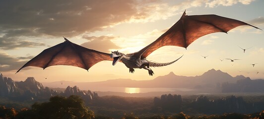 realistic photo of Pterodactyl ,generative AI