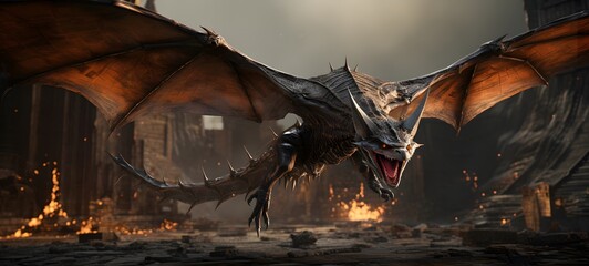 realistic photo of Pterodactyl ,generative AI