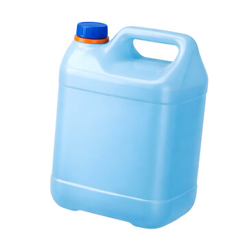 Plastic Water Jerry Can Isolated on White